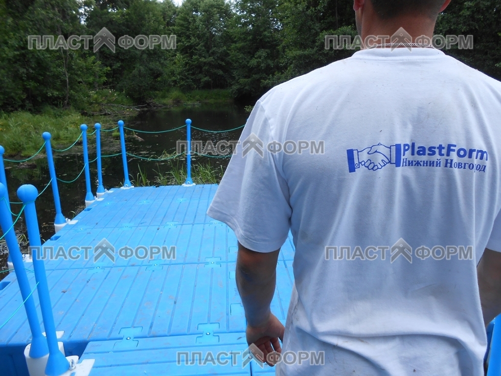 Монтаж понтонов