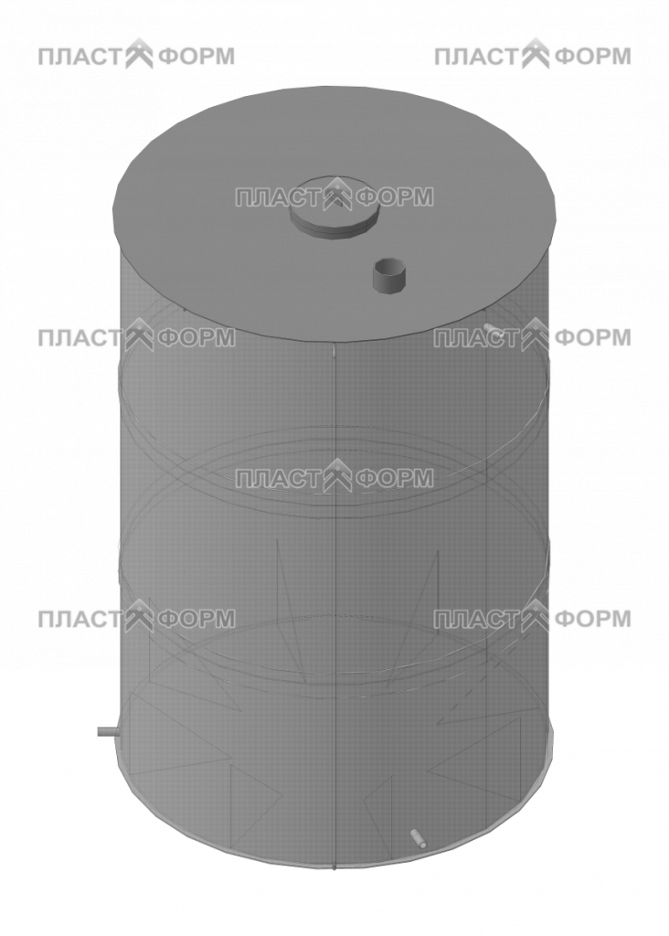 Построение модели вертикальной емкости по эскизу